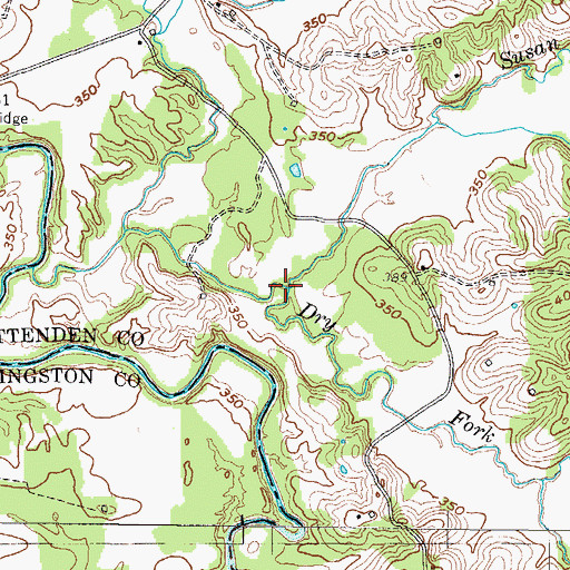Topographic Map of Susan Creek, KY