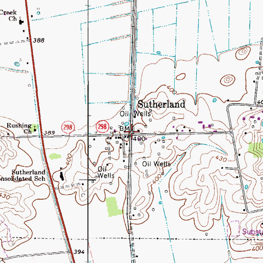 Topographic Map of Sutherland, KY