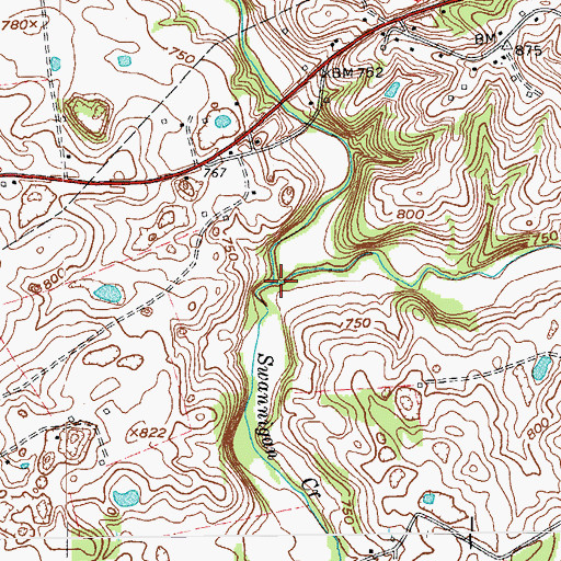 Topographic Map of Swannigan Creek, KY