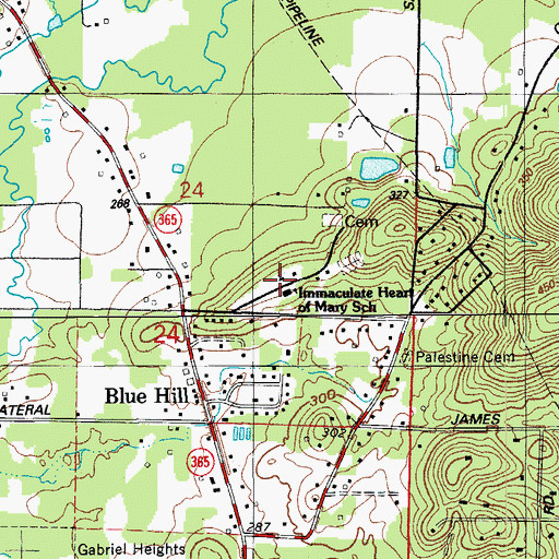 Topographic Map of Immaculate Heart of Mary Church, AR