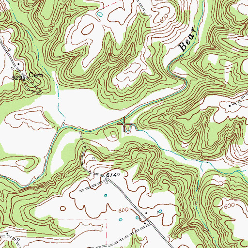 Topographic Map of Sycamore Branch, KY