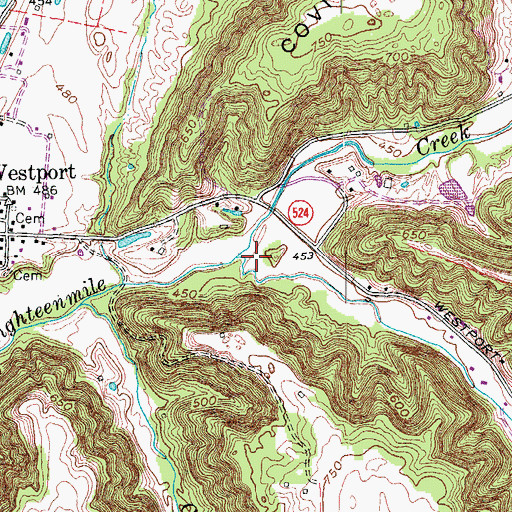 Topographic Map of Sycamore Run, KY