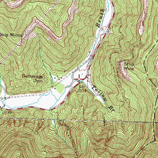 Topographic Map of Tallow Branch, KY