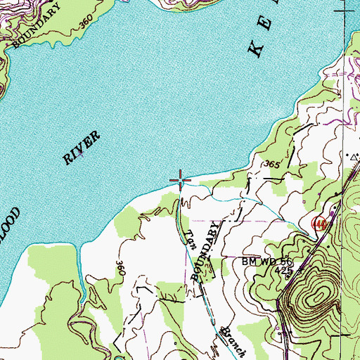 Topographic Map of Tan Branch, KY