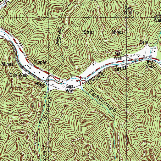 Topographic Map of Tantrough Branch, KY