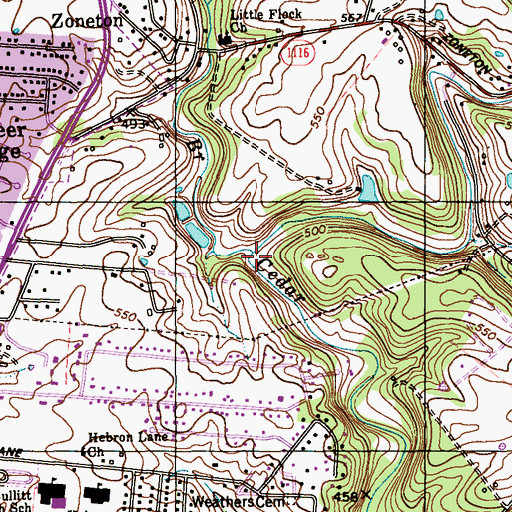 Topographic Map of Tanyard Branch, KY
