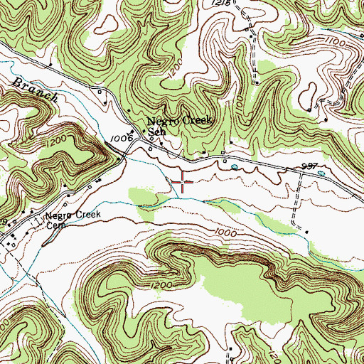 Topographic Map of Tarkin Branch, KY