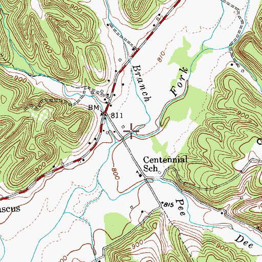 Topographic Map of Tarter Branch, KY