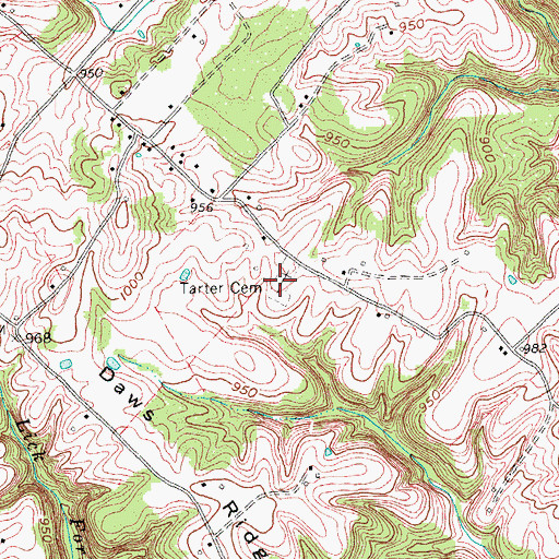 Topographic Map of Tarter Cemetery, KY