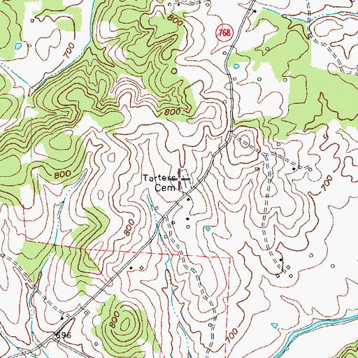 Topographic Map of Tarters Cemetery, KY