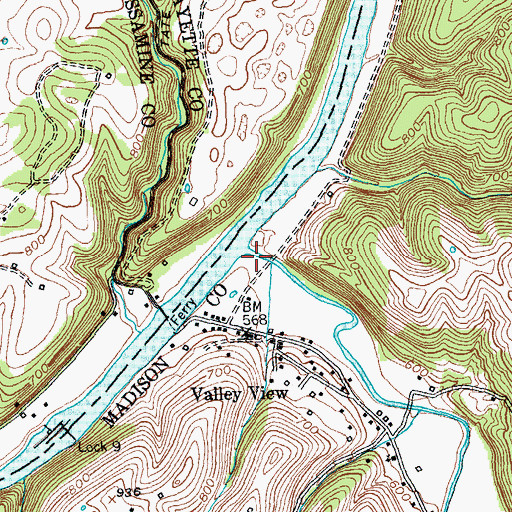 Topographic Map of Tate Creek, KY