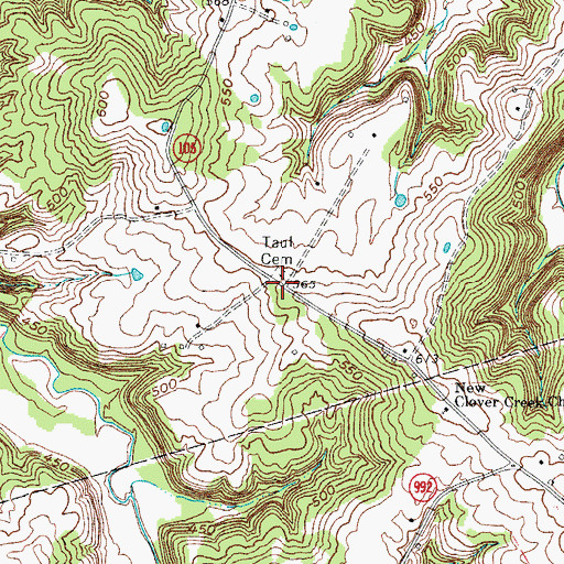 Topographic Map of Taul Cemetery, KY