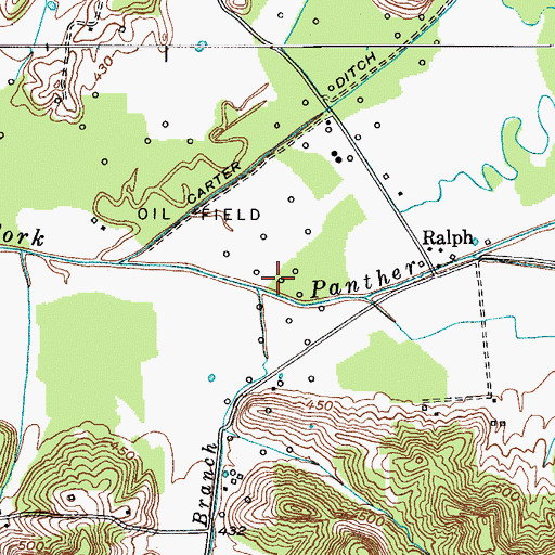 Topographic Map of Taylor Branch, KY
