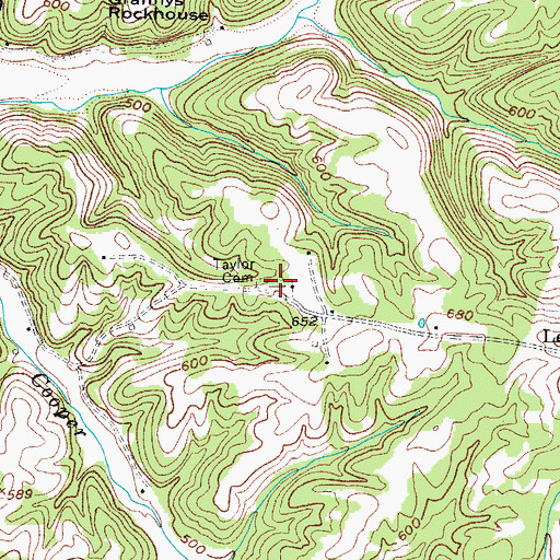 Topographic Map of Taylor Cemetery, KY