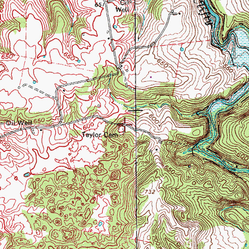 Topographic Map of Taylor Cemetery, KY