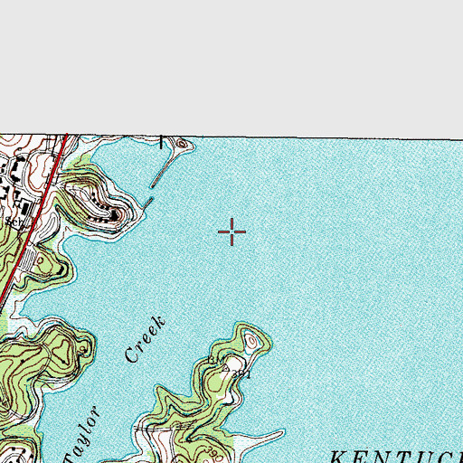 Topographic Map of Taylor Creek, KY