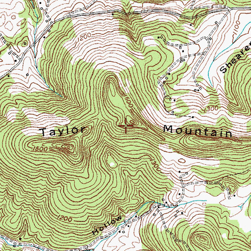 Topographic Map of Taylor Mountain, KY