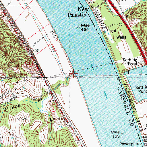 Topographic Map of Tenmile Creek, KY