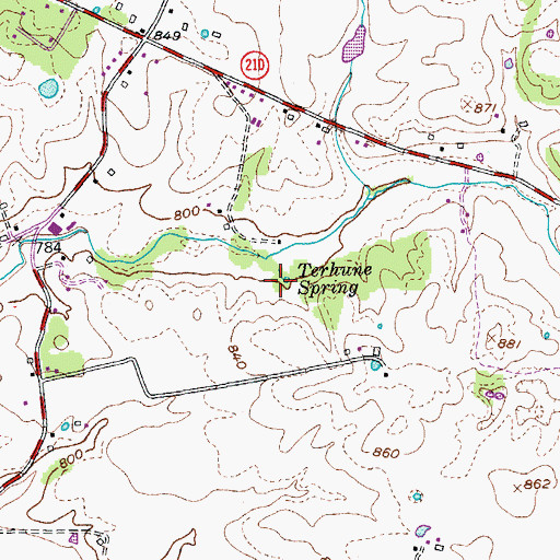 Topographic Map of Terhune Spring, KY