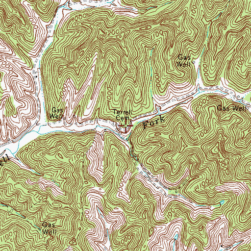 Topographic Map of Terrell Cemetery, KY
