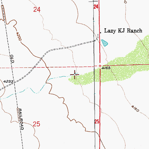 Topographic Map of Glance Creek, AZ