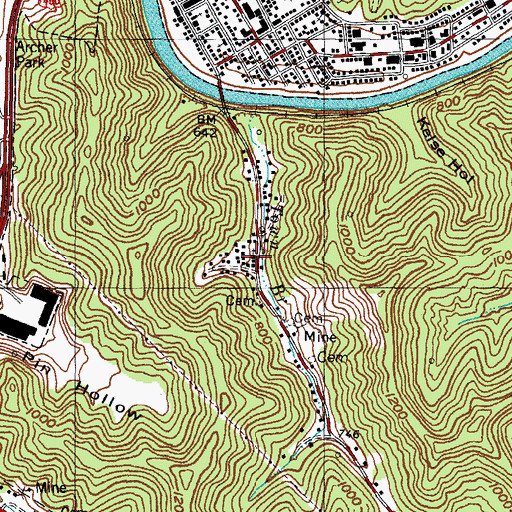 Topographic Map of The Bible Fellowship Church, KY