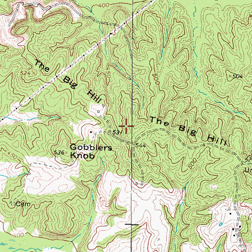 Topographic Map of The Big Hill, KY