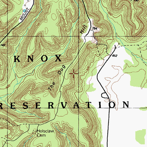 Topographic Map of The Dug Hill, KY