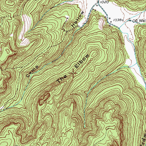 Topographic Map of The Elbow, KY