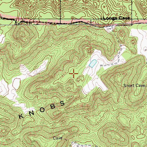 Topographic Map of The Knobs, KY
