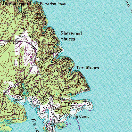 Topographic Map of The Moors, KY