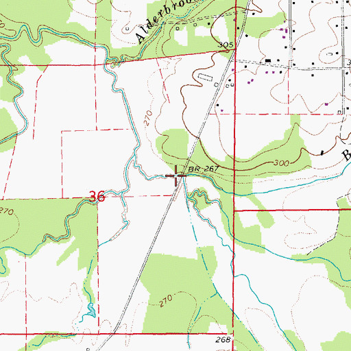 Topographic Map of Inman Creek, AR
