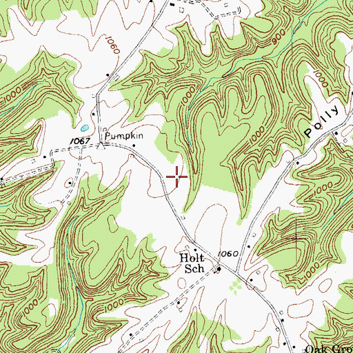 Topographic Map of Thomas Ridge, KY