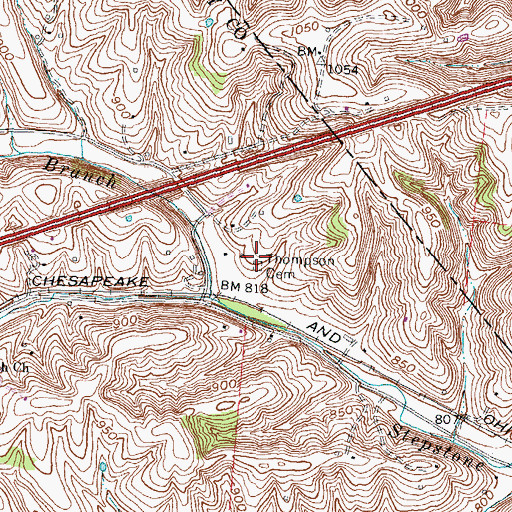 Topographic Map of Thompson Cemetery, KY