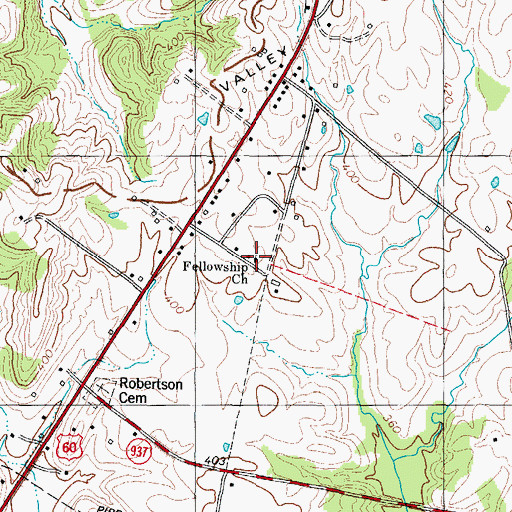 Topographic Map of Thompson Chapel, KY