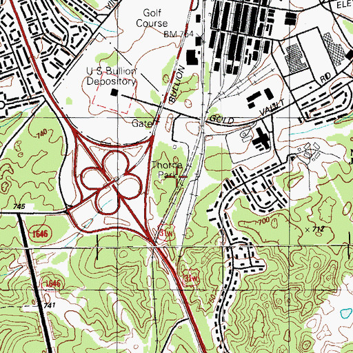 Topographic Map of Thorne Park, KY