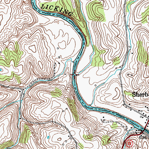 Topographic Map of Threemile Run, KY