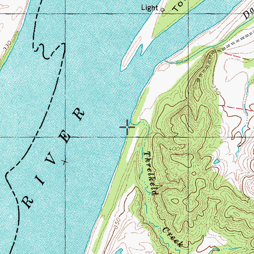 Topographic Map of Threlkeld Creek, KY