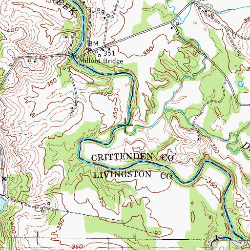 Topographic Map of Thrilkeld Branch, KY