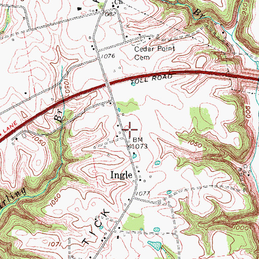 Topographic Map of Tick Ridge, KY