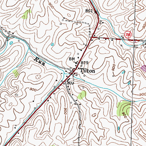 Topographic Map of Tilton, KY