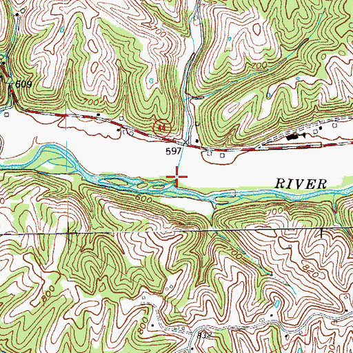 Topographic Map of Timber Creek, KY