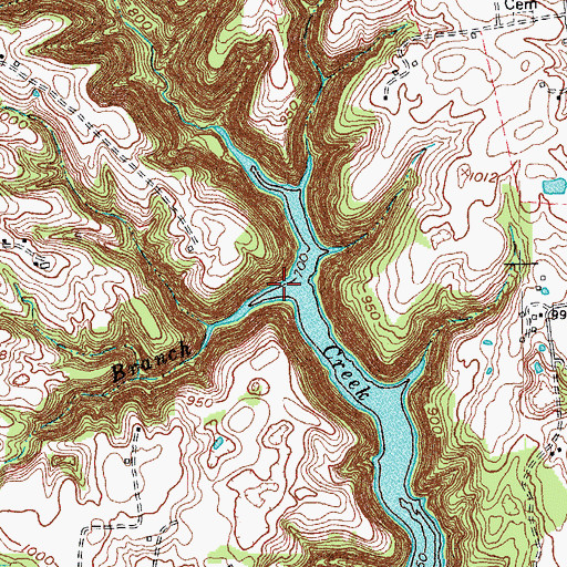 Topographic Map of Timmy Branch, KY