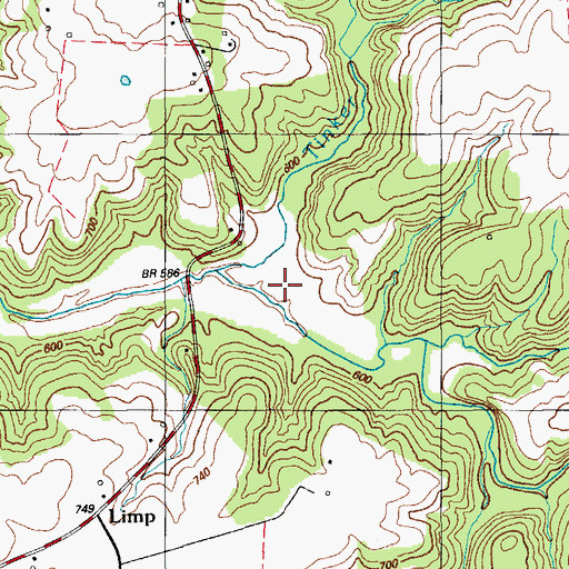 Topographic Map of Tinker Run, KY