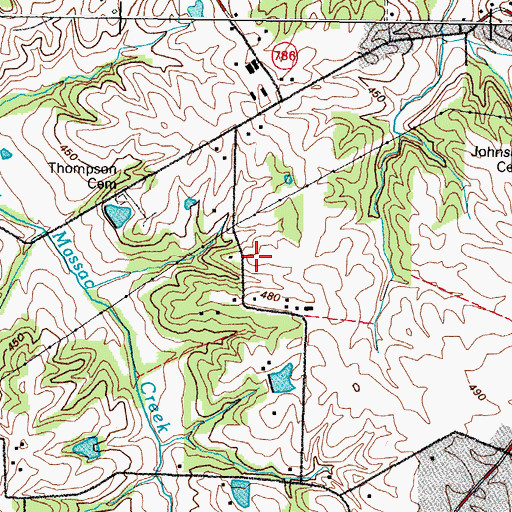 Topographic Map of Tittsworth Cemetery, KY