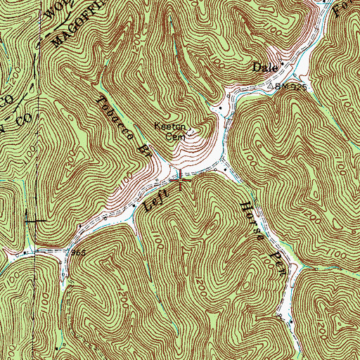 Topographic Map of Tobacco Branch, KY