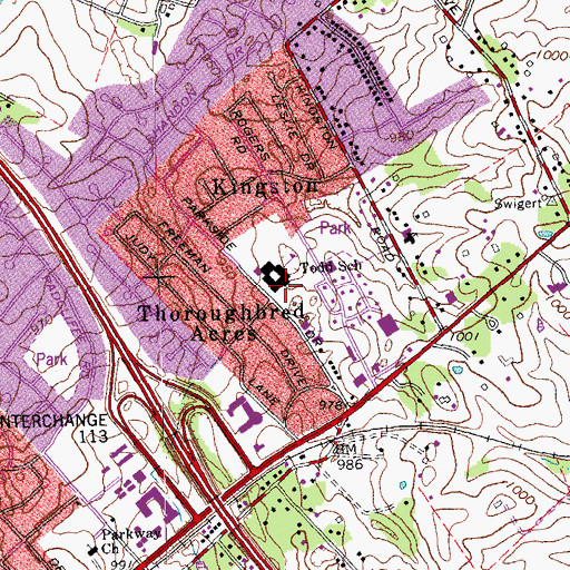 Topographic Map of Mary Todd Elementary School, KY