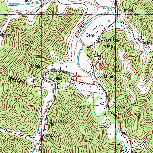 Topographic Map of Toler Creek, KY