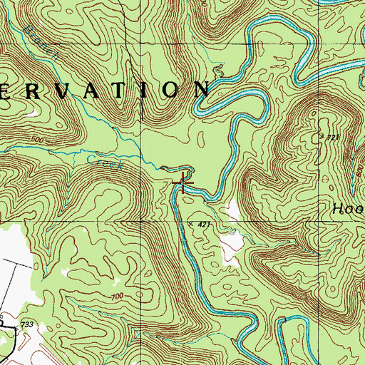 Topographic Map of Tollgate Creek, KY