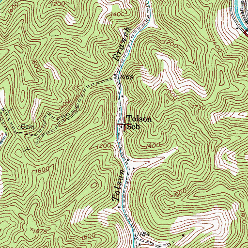 Topographic Map of Tolson School, KY